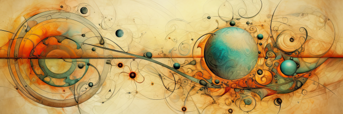 Canvas Abstract patroon met bollen en verbindingen