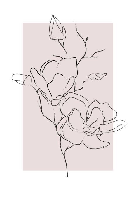 Canvas Creamy Magnolia (1 Part) Vertical