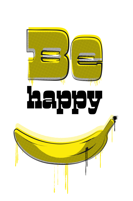 Canvas Happy Banana (1 Part) Vertical