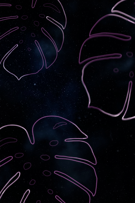 Canvas Galactic Monstera (1 Part) Vertical