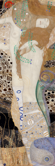 Canvas Figuratieve vrouw met slangenmotieven in de kunst