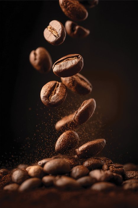 Canvas Aromatische vers gebrande koffiebonen