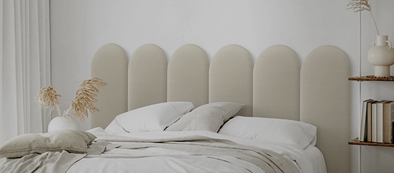 Wandkussen in crèmekleurige