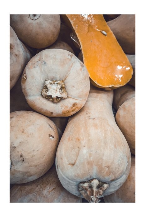 Poster Rijpe pompoenen met intense kleur