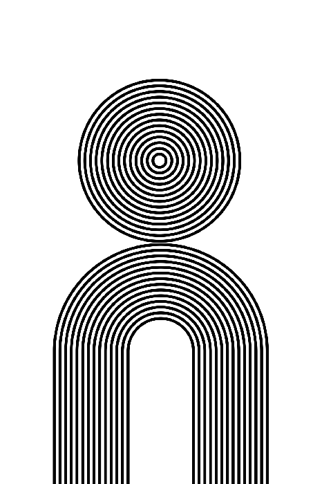 Poster Modern patroon van ritme en contrast