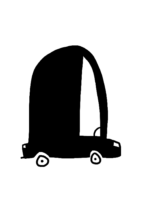 Poster Zwart hoog auto-icoon