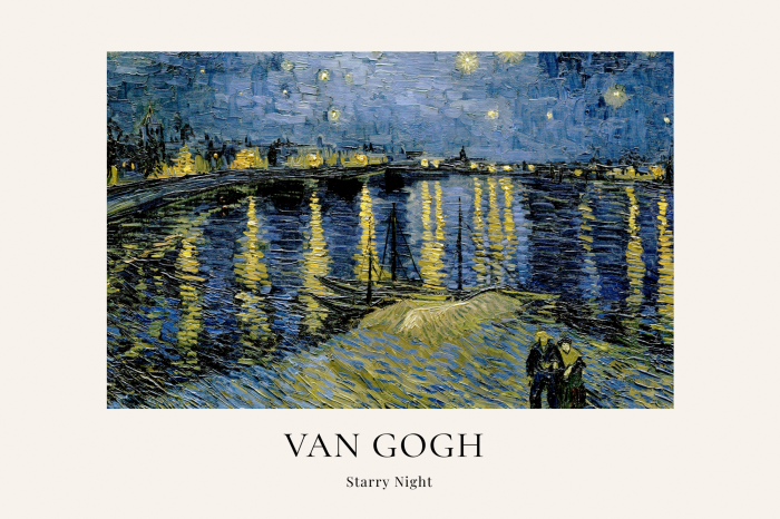 Poster Klassieke kunst met een sterrenhemel