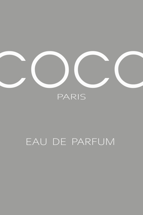 Poster Grijze achtergrond met luxe letters