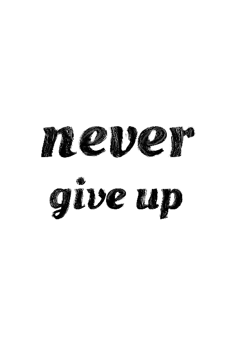 Poster Zwarte letters over kracht op een witte achtergrond