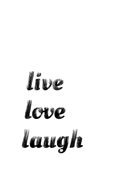 Poster De minimalistische slogan leven, liefhebben, lachen