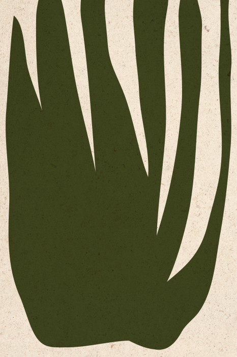 Poster Minimalistische organische vorm in groen