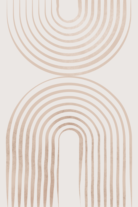 Poster Abstract geometrisch patroon met bogen