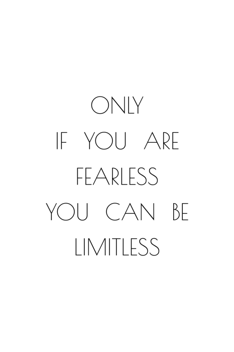 Poster Minimalistisch citaat over moed