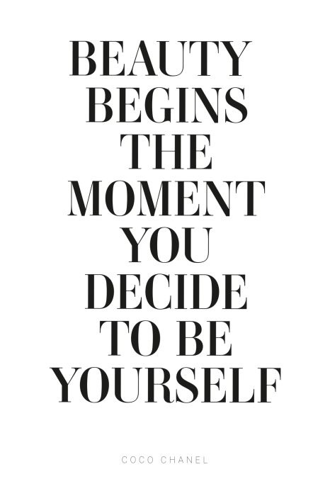 Poster Zwarte letters over de vreugde van jezelf zijn