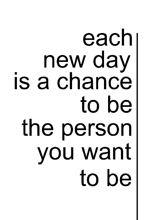 Poster Motiverende tekst over een nieuwe dag