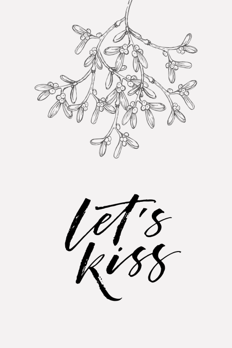 Poster Zwarte maretak kusletters