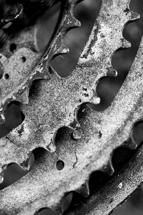 Poster Mechanische details van de fiets