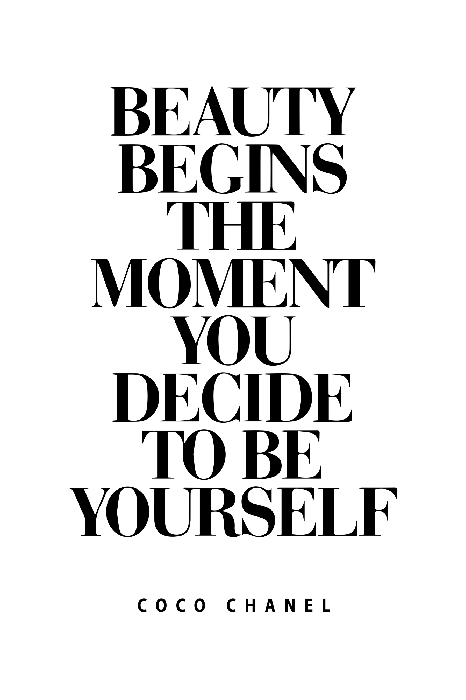 Poster Een klassieke typografische inscriptie over schoonheid