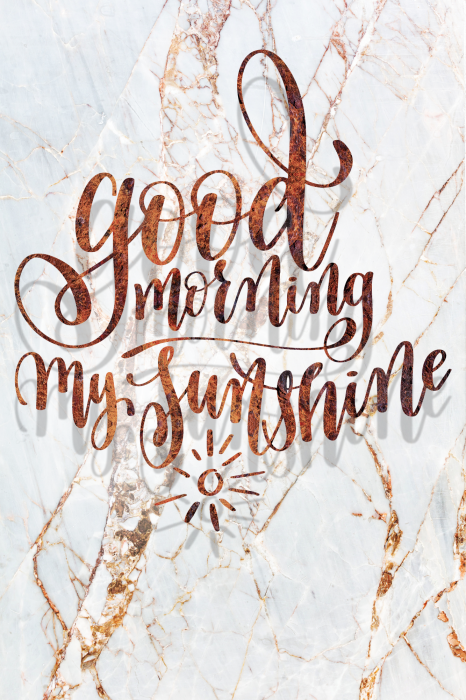 Poster Decoratieve inscriptie op een marmeren achtergrond