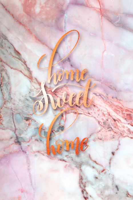 Poster Huisinscriptie op marmeren achtergrond