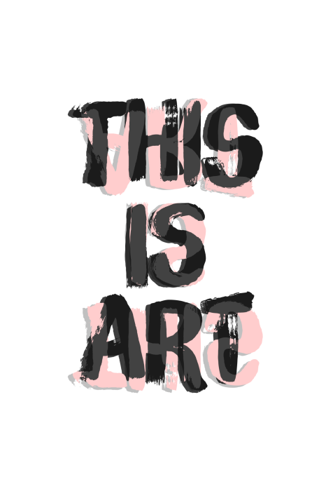 Poster Een brief over kunst in expressieve typografie