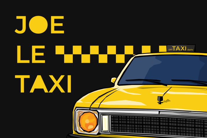 Poster Klassieke gele taxi met belettering