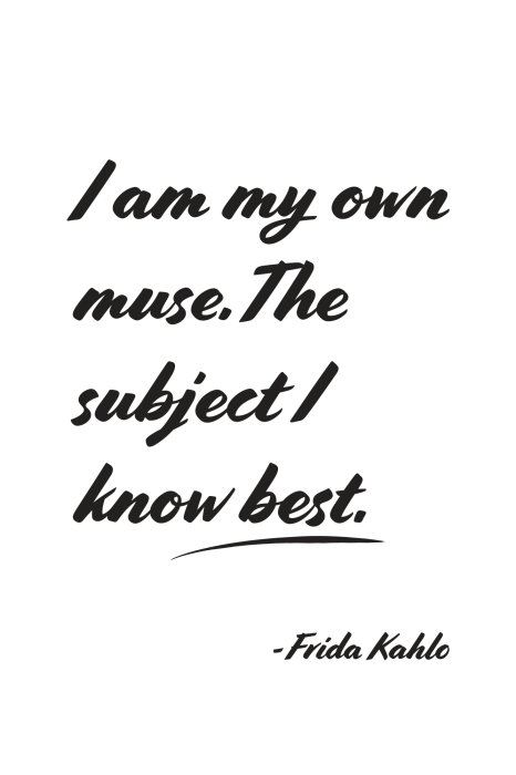 Poster Frida Kahlo's minimalistische typografie