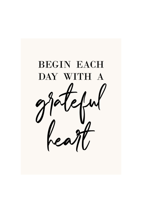 Poster Motiverende tekst over dankbaarheid