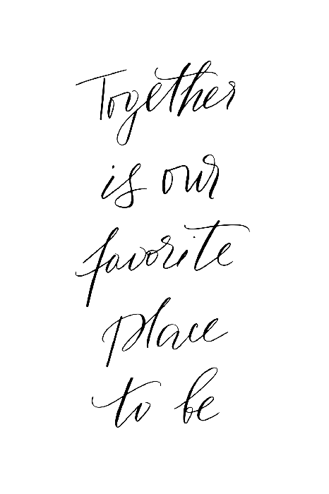 Poster Typografie over samenzijn