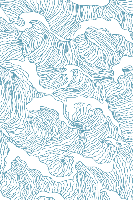 Poster Een delicate illustratie van vloeiende lijnen