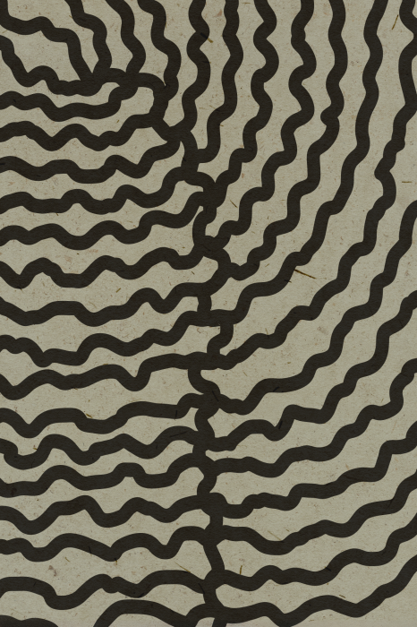 Poster Minimalistisch patroon met golvende lijnen