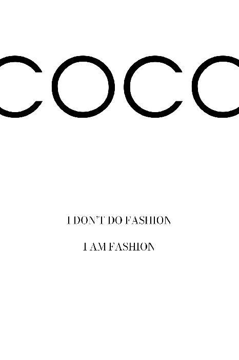 Poster Een typografisch motief voor modeliefhebbers