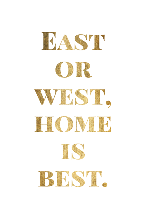 Poster Elegante gouden letters op het huis