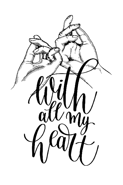 Poster Handschets met typografie