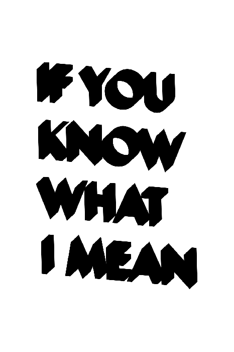 Poster Vetgedrukte typografische tekst met toespeling