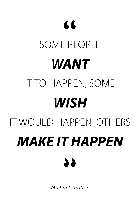 Poster Motiverende typografie met een citaat over actie