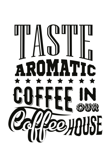 Poster Retro koffiebord in een café