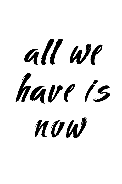 Poster Typografie over het huidige moment