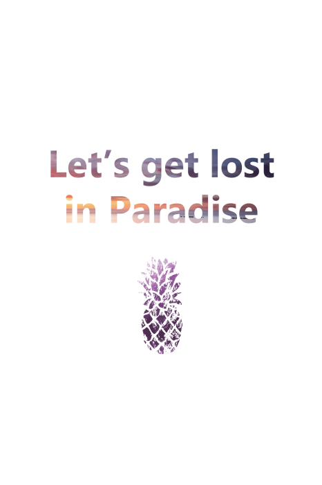 Poster Typografie met een ananasmotief