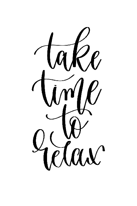 Poster Een elegant motief met een slogan over een moment voor jezelf