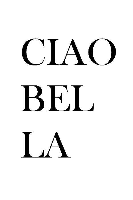 Poster De elegante Italiaanse zin Ciao Bella