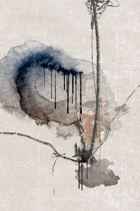 Poster Aquarelcompositie met zachte overgangen