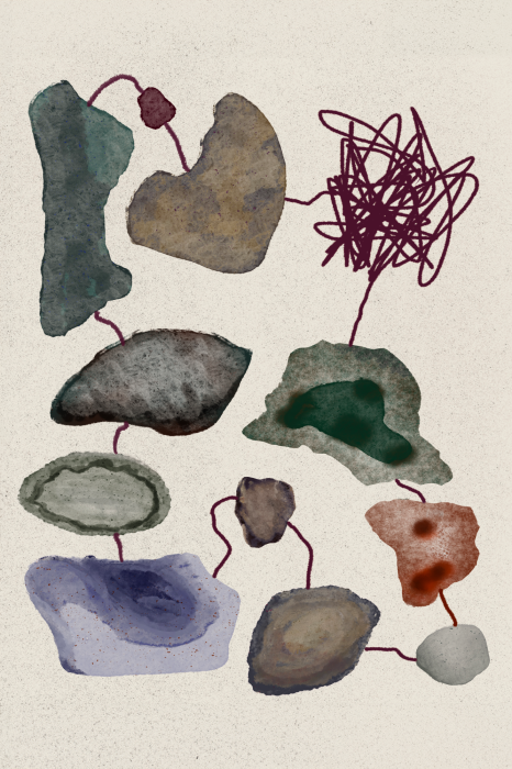 Poster Minimalistische aquarelvormen