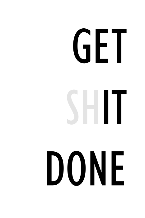 Poster Motiverende inscriptie over actie