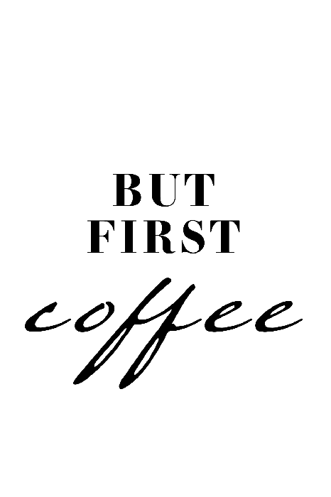Poster Minimalistische inscriptie over koffie