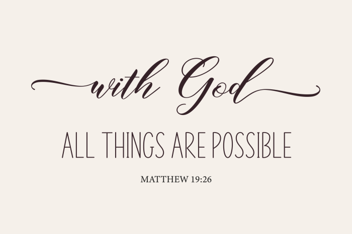 Poster Decoratieve bijbelse typografie