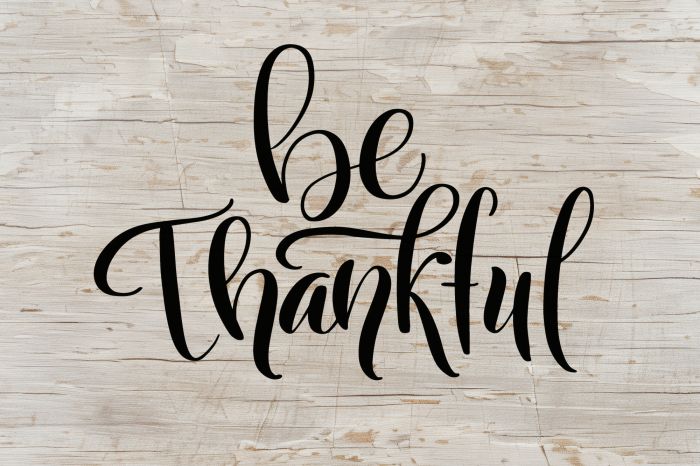 Poster Dankbaarheidsinscriptie op een houten achtergrond