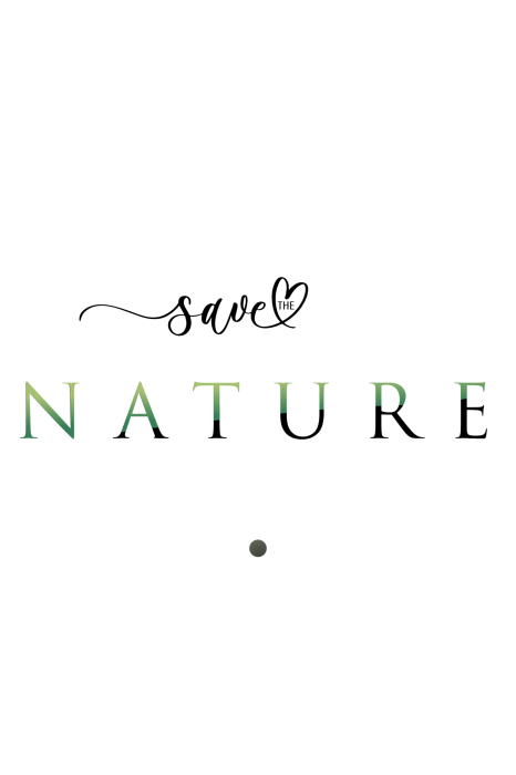 Poster Ecologische typografische inscriptie