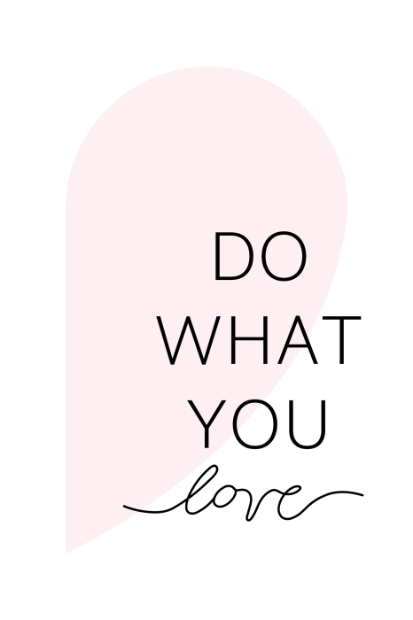 Poster Liefdestypografie op een roze boog