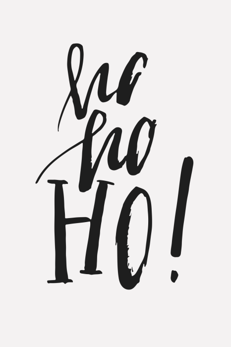 Poster Kerst typografie